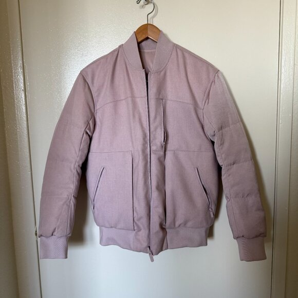 Lululemon Roam Far Reversible Wool Bomber Jacket In Porcelain Pink US 2 - Picture 6 of 8